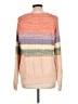Hem & Thread 100% Cotton Color Block Pink Pullover Sweater Size L - photo 2