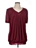 Unbranded Burgundy Short Sleeve Blouse Size L (estimated) - photo 1