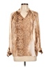 Alfani 100% Polyester Animal Print Tan Long Sleeve Blouse Size L - photo 1