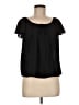 CeCe 100% Polyester Black Short Sleeve Blouse Size M - photo 1
