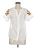 Venus 100% Cotton White Short Sleeve Blouse Size M - photo 1