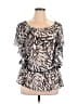 2b bebe 100% Polyester Silver Short Sleeve Blouse Size M - photo 1