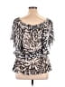 2b bebe 100% Polyester Silver Short Sleeve Blouse Size M - photo 2