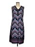 JM Collection Chevron-herringbone Blue Casual Dress Size M - photo 1