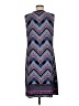 JM Collection Chevron-herringbone Blue Casual Dress Size M - photo 2