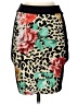2b bebe Animal Print Black Faux Leather Skirt Size S - photo 1