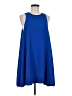 T by Alexander Wang 100% Polyester Solid Blue Casual Dress Size 8 - photo 1