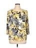JM Collection Yellow 3/4 Sleeve Blouse Size XL - photo 1