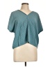 Fun2Fun Teal Short Sleeve Blouse Size L - photo 1