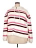 Pol 100% Polyester Stripes Pink Pullover Sweater Size XXL (estimated) - photo 1