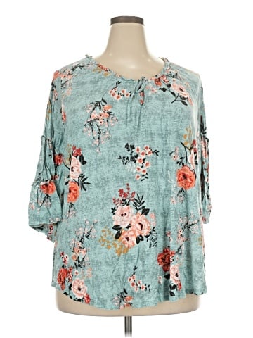 Cato 3/4 Sleeve Blouse (view 1)