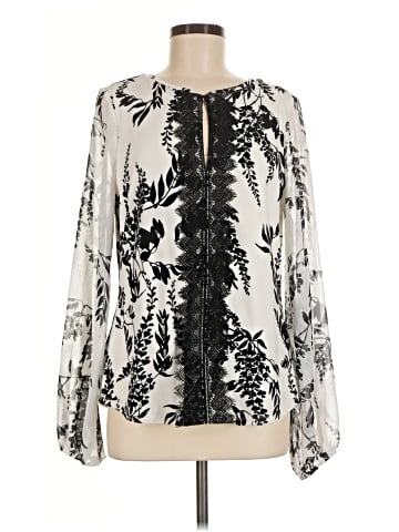 White House Black Market Long Sleeve Blouse (view 1)