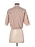 Topshop Stripes Brown Short Sleeve Blouse Size 6 - photo 2