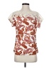 Cato Paisley Ivory Short Sleeve Blouse Size S - photo 1