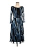 Connected Apparel Graphic Blue Cocktail Dress Size 8 (petite) - photo 1