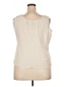 Bob Mackie 100% Silk Ivory Sleeveless Silk Top Size 1X - photo 2