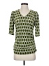 Cato Argyle Green 3/4 Sleeve Top Size S - photo 1