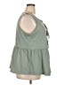 Torrid 100% Cotton Green Sleeveless Blouse Size 2X Plus (2) - photo 4