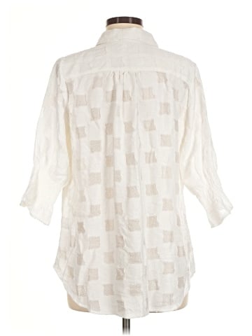 Boho Chic 3/4 Sleeve Button-Down Shirt (view 2)