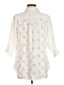 Boho Chic Ivory 3/4 Sleeve Button-Down Shirt Size M - photo 2