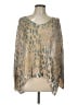 Pol 100% Polyester Animal Print Gold Cardigan Size L - photo 1