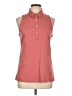 John Ashford 100% Cotton Pink Sleeveless Button-Down Shirt Size L - photo 1