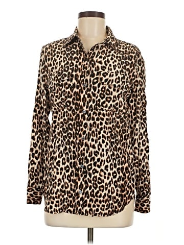 Equipment Long Sleeve Silk Top (view 1)