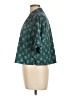 Rachel Zoe 100% Polyester Teal Short Sleeve Blouse Size L - photo 5