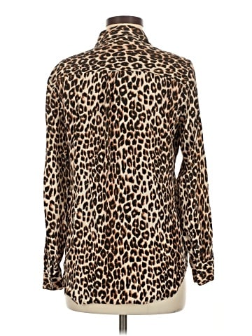 Equipment Long Sleeve Silk Top (view 2)
