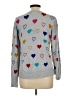 Marled Hearts Silver Pullover Sweater Size L - photo 2