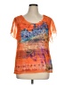 Cato 100% Polyester Orange Short Sleeve Blouse Size XL - photo 1