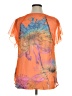 Cato 100% Polyester Orange Short Sleeve Blouse Size XL - photo 2