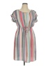 Blush 100% Polyester Stripes Gray Casual Dress Size XL - photo 1
