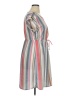 Blush 100% Polyester Stripes Gray Casual Dress Size XL - photo 4