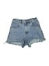 Express Blue Denim Shorts Size 4 - photo 1