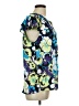 Cooper & Ella 100% Polyester Floral Blue Short Sleeve Blouse Size Lg (3) - photo 4