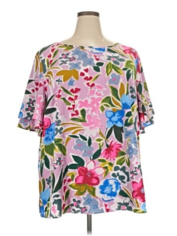 BLOOMCHIC Short Sleeve Blouse (view 1)