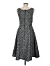 ModCloth 100% Polyester Tweed Gray Cocktail Dress Size 8 - photo 2