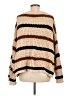 Pol 100% Polyester Stripes Tan Pullover Sweater Size M - photo 2