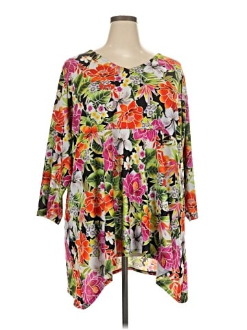 Slinky Brand 3/4 Sleeve Blouse (view 1)