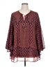 Soft Surroundings 100% Polyester Red 3/4 Sleeve Blouse Size XL - photo 1