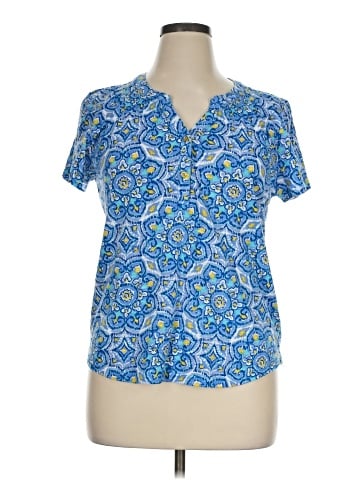 Caribbean Joe Short Sleeve Blouse (view 1)