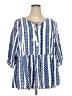 BLOOMCHIC 100% Rayon Blue 3/4 Sleeve Blouse Size 22 - photo 1