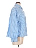 Old Navy 100% Cotton Stripes Blue Long Sleeve Button-Down Shirt Size L - photo 4