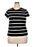 Sanctuary Stripes Black Short Sleeve T-Shirt Size XXL - photo 1