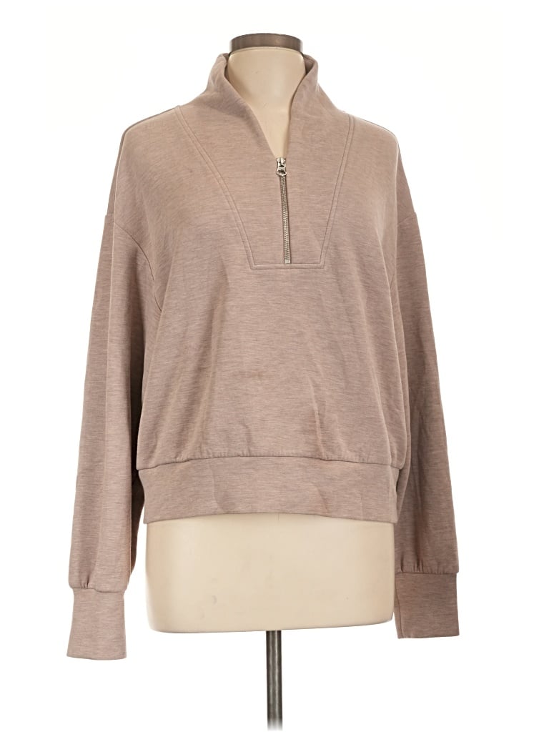 Pre-owned Varley Fleece Jacket In Tan