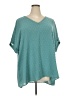 BLOOMCHIC 100% Polyester Teal Short Sleeve Blouse Size 22 - photo 1
