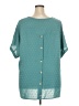 BLOOMCHIC 100% Polyester Teal Short Sleeve Blouse Size 22 - photo 2