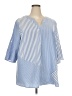 BLOOMCHIC Blue 3/4 Sleeve Blouse Size 22 - photo 1