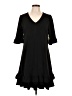 CeCe Solid Black Casual Dress Size L - photo 1